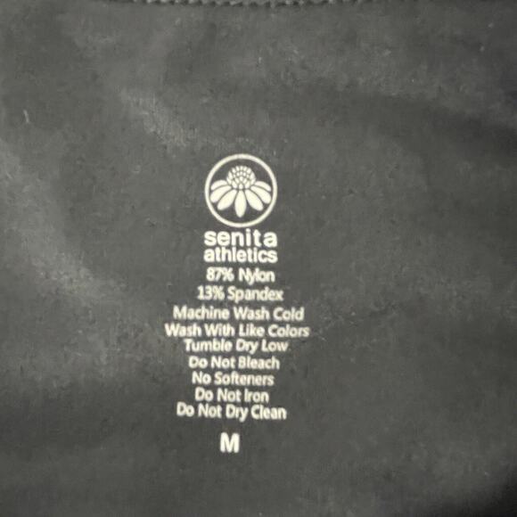 Senita Dot Reflective Leggings Running Workout Size M Side Pockets - Picture 4 of 5